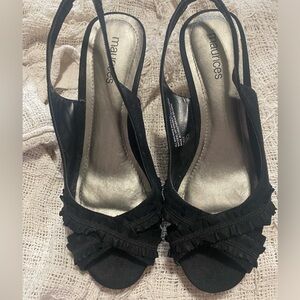 Black wedge sandal